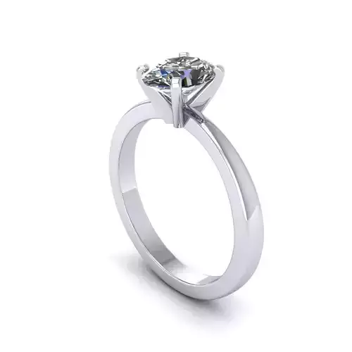 Oval Solitaire Diamond Ring