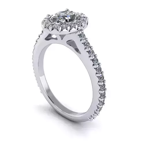 Halo Sid Stone Diamond Ring