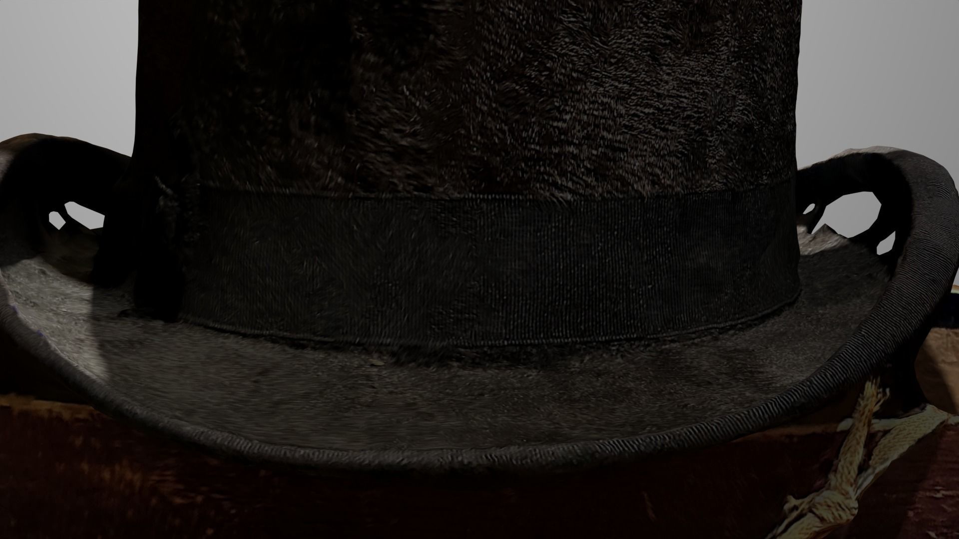 Top Hat and Hat box Model Low-poly 3D model_7