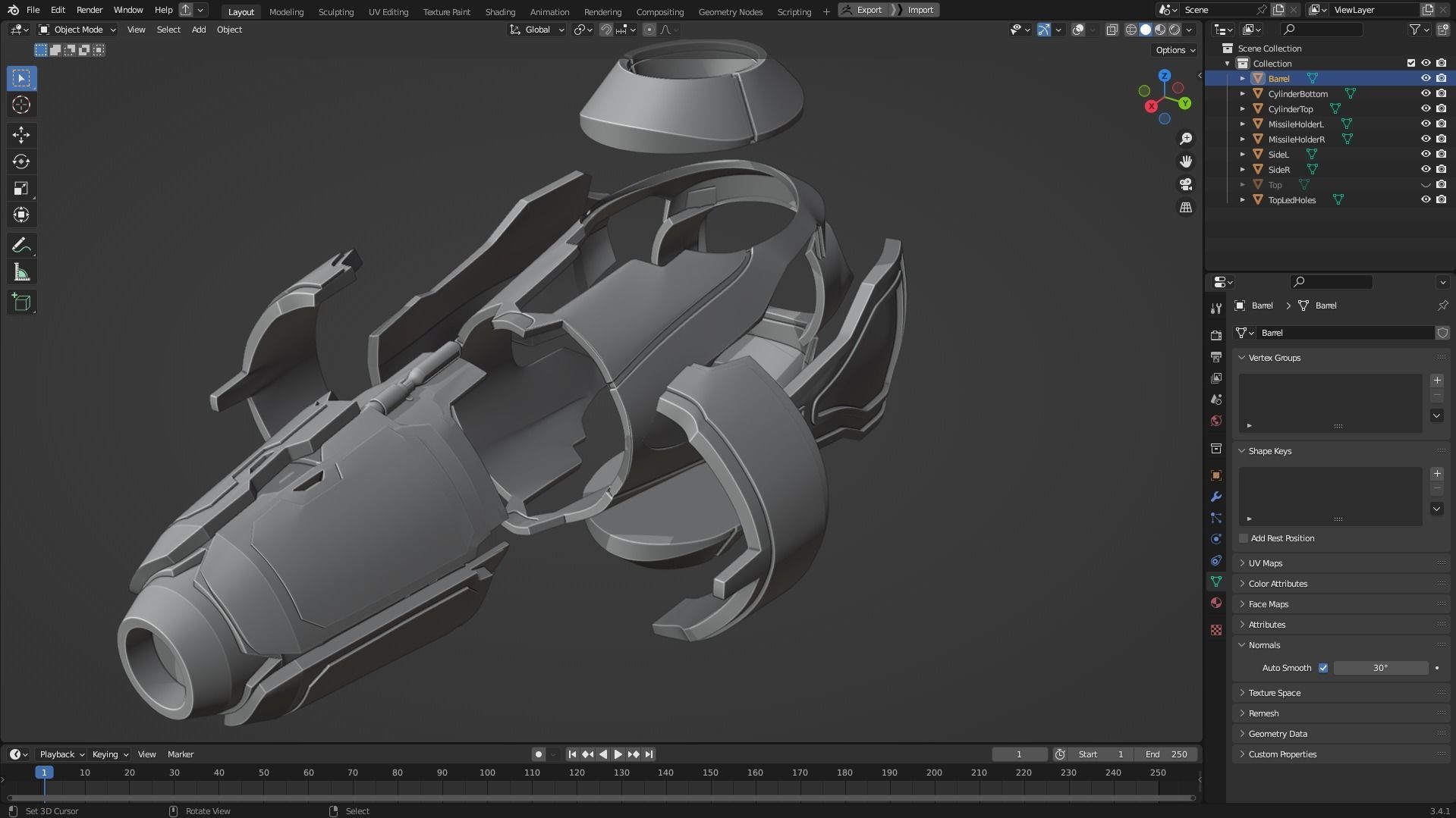 Metroid Samus Aran Power Cannon for Cosplay 3D print model_12