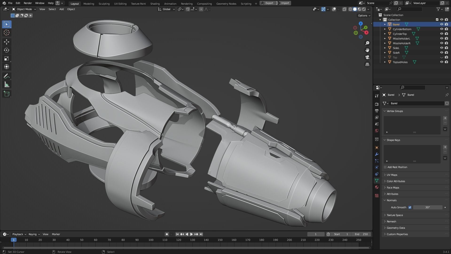 Metroid Samus Aran Power Cannon for Cosplay 3D print model_11