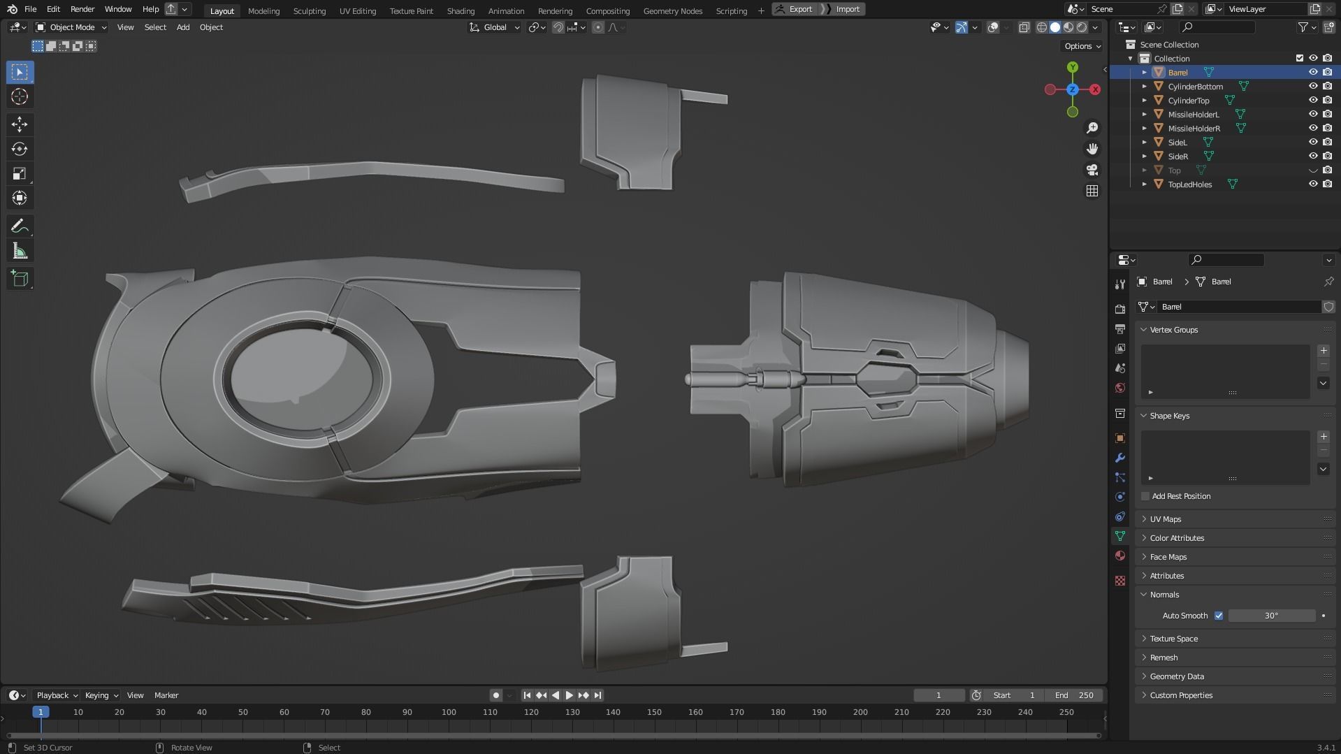 Metroid Samus Aran Power Cannon for Cosplay 3D print model_10