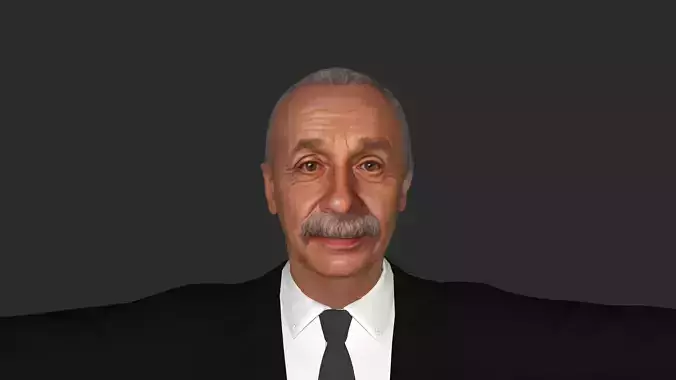 Albert Einstein Hyper Realistic Fully Rigged 3D Character 3D model