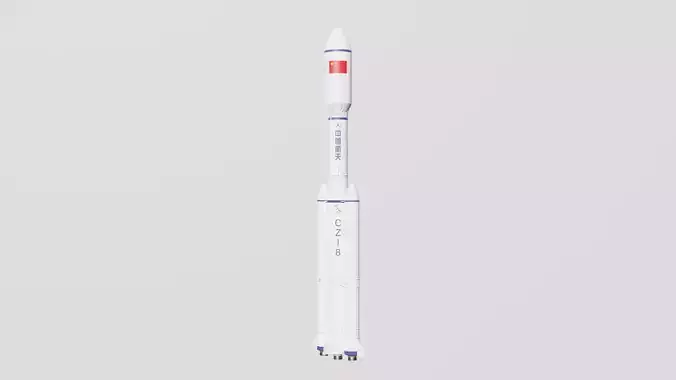Long March 8 Y1 launch vehicle - Blend-FBX 3D model