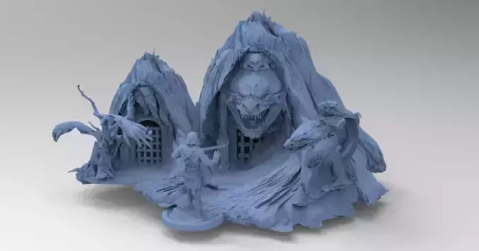 Fright Cave model set