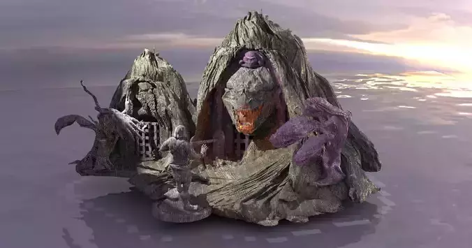 Fright Cave model set full  3D model