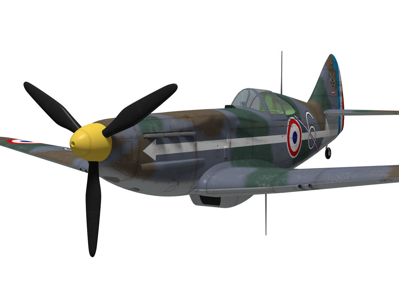 Dewoitine D520 3D model_4