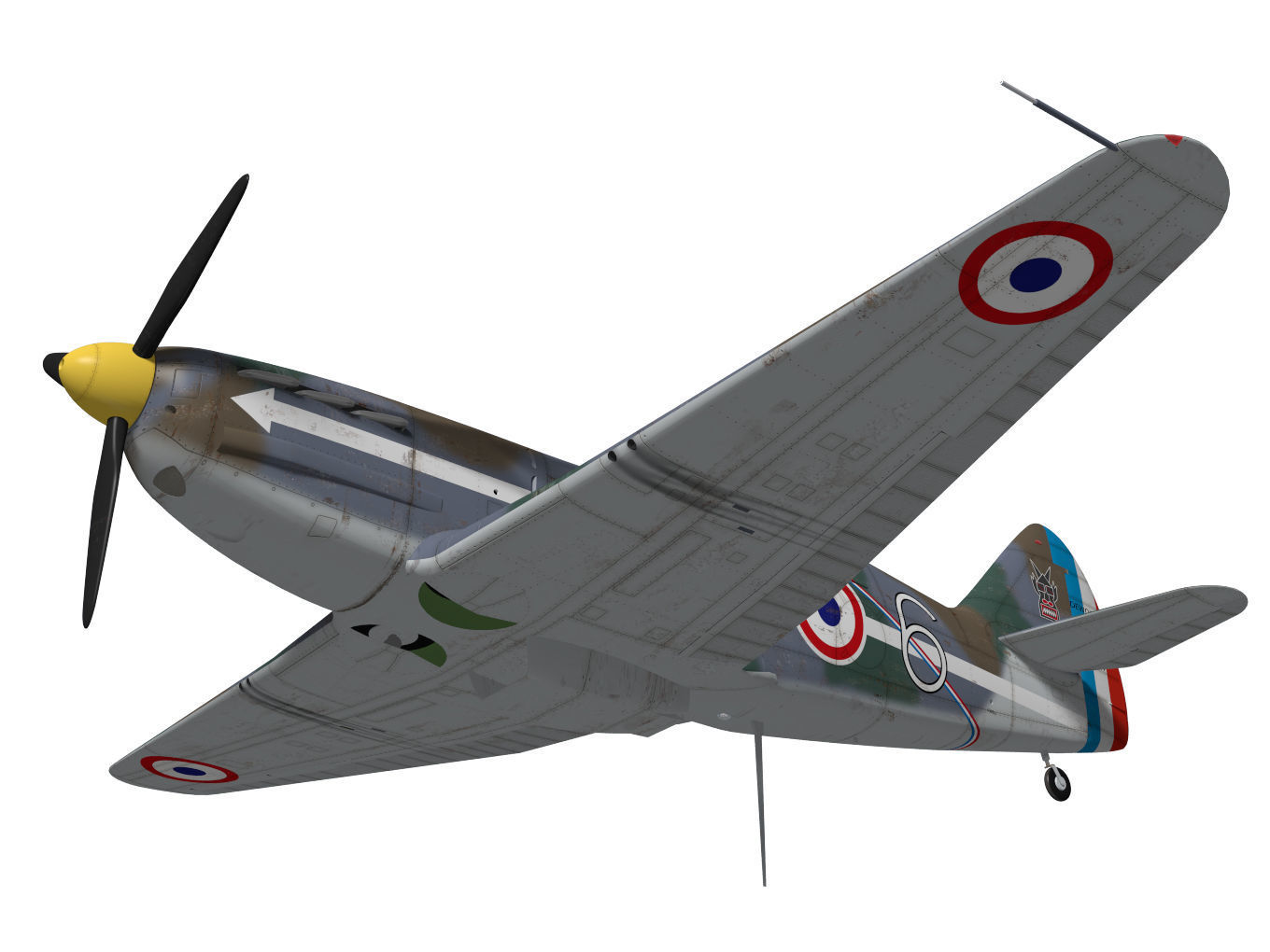 Dewoitine D520 3D model_3