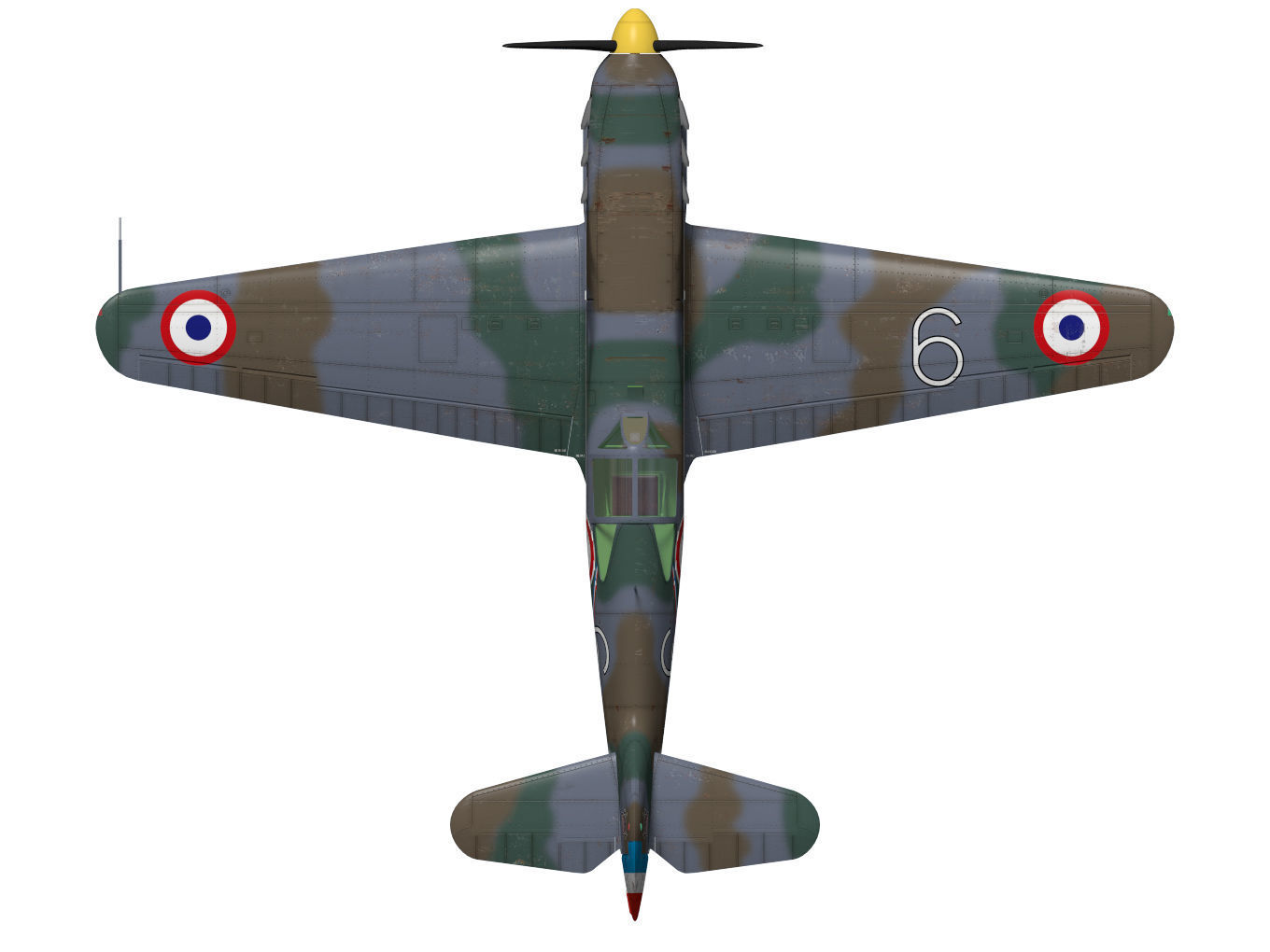 Dewoitine D520 3D model_12