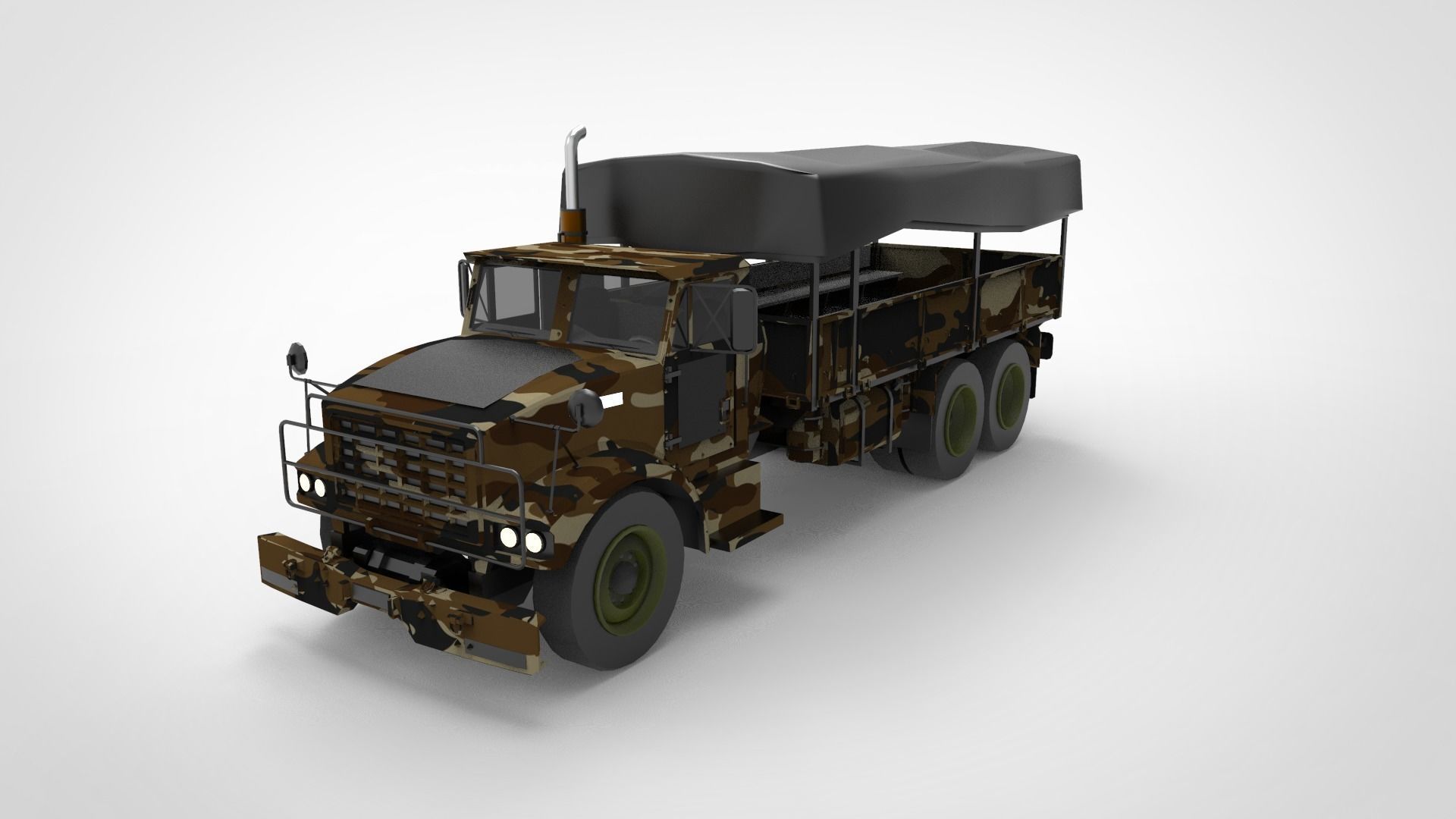 Military truck type A 3D model_3