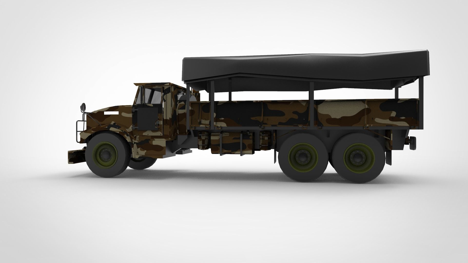 Military truck type A 3D model_4