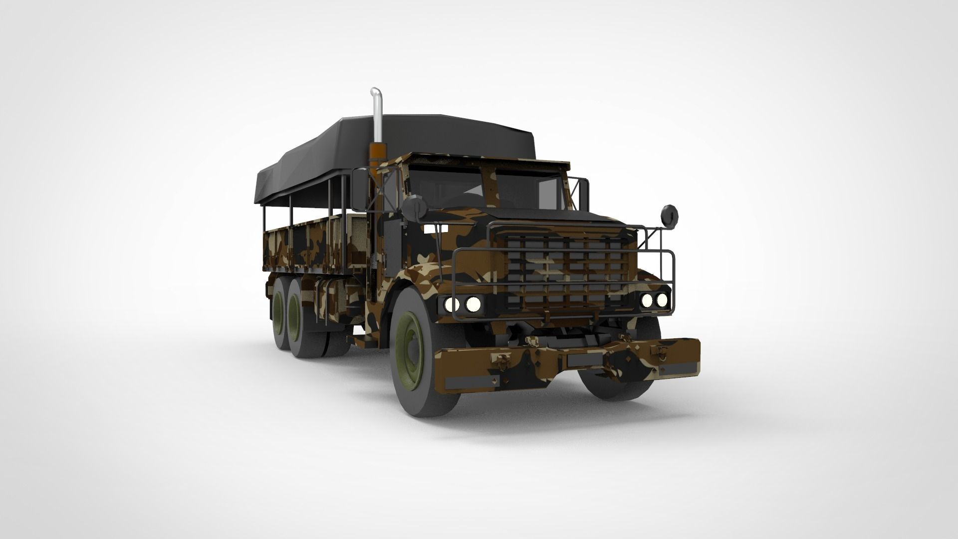 Military truck type A 3D model_2