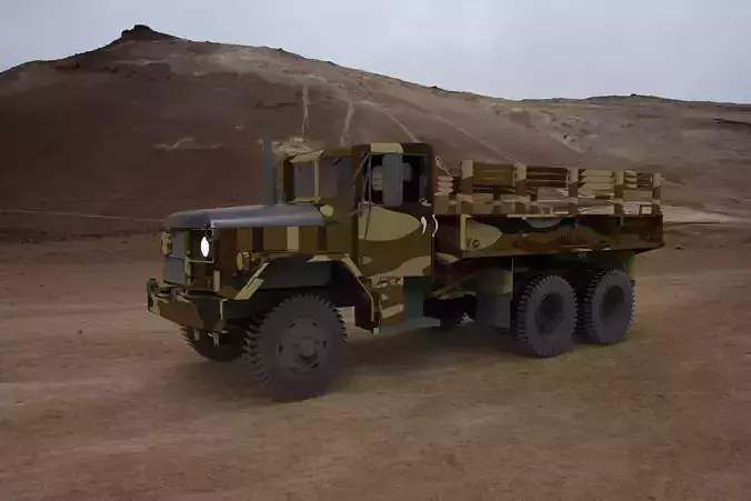 Military truck type B Low-poly 3D model