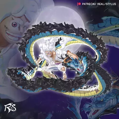 Luffy Gear 5 - 3D Print - One Piece Stylized 