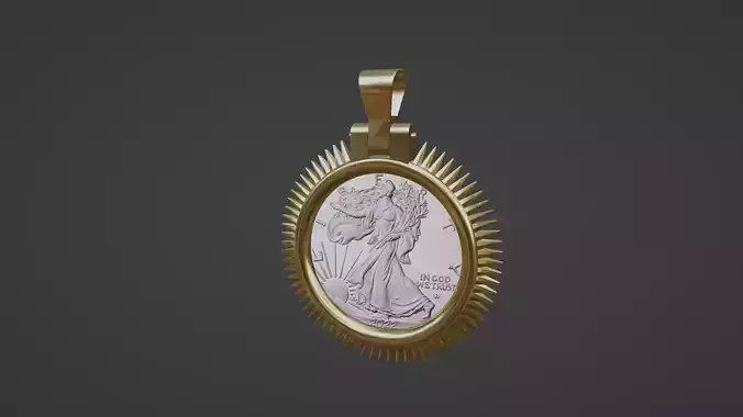 1 oz US Mint American gold dollar frame mount