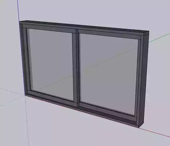 SketchUp dynamic window Low-poly 3D model