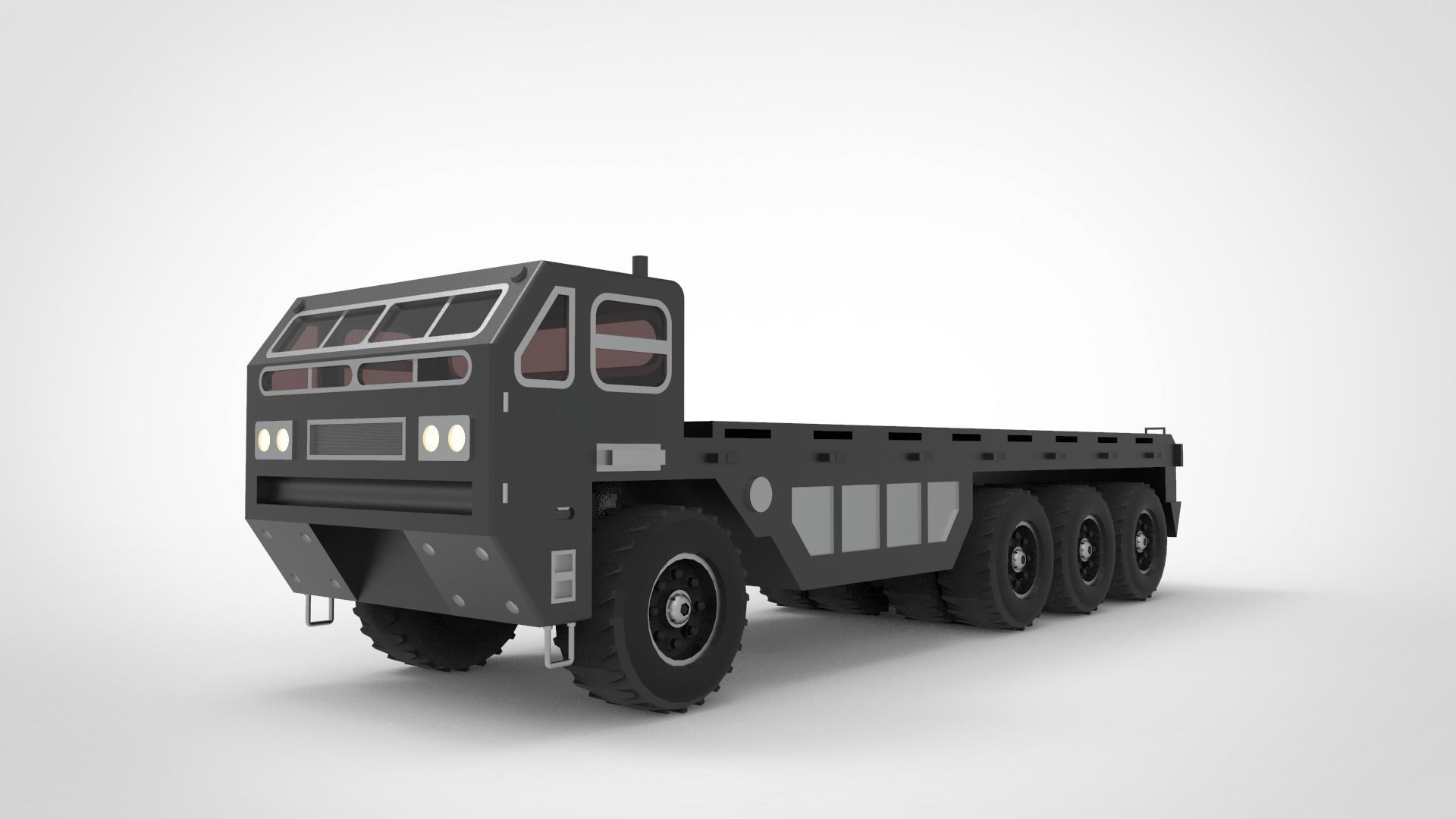 Military truck type C 3D model_2