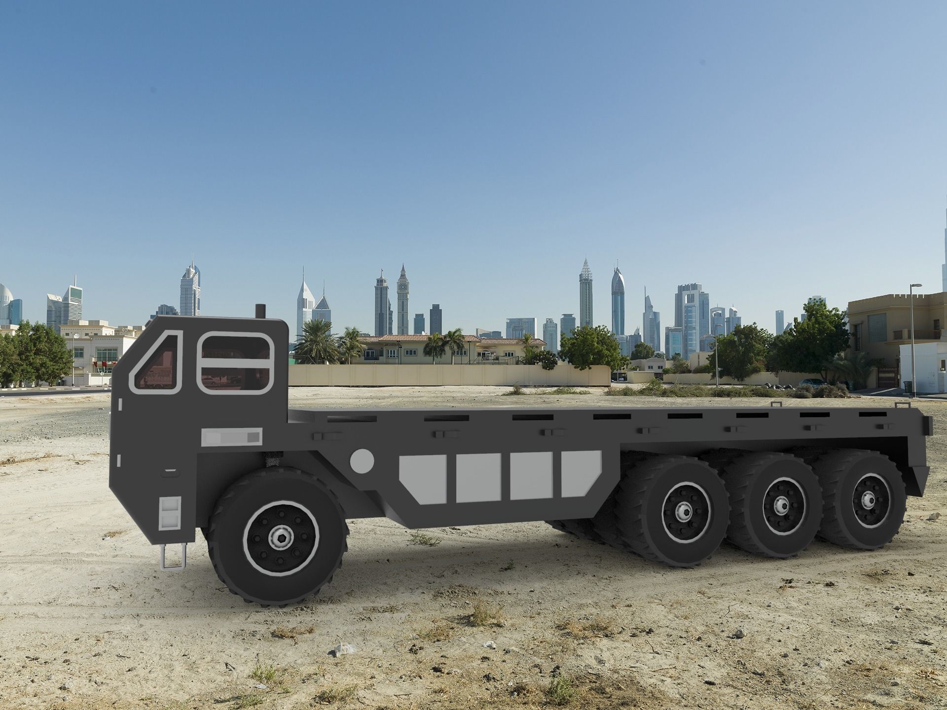 Military truck type C 3D model_1