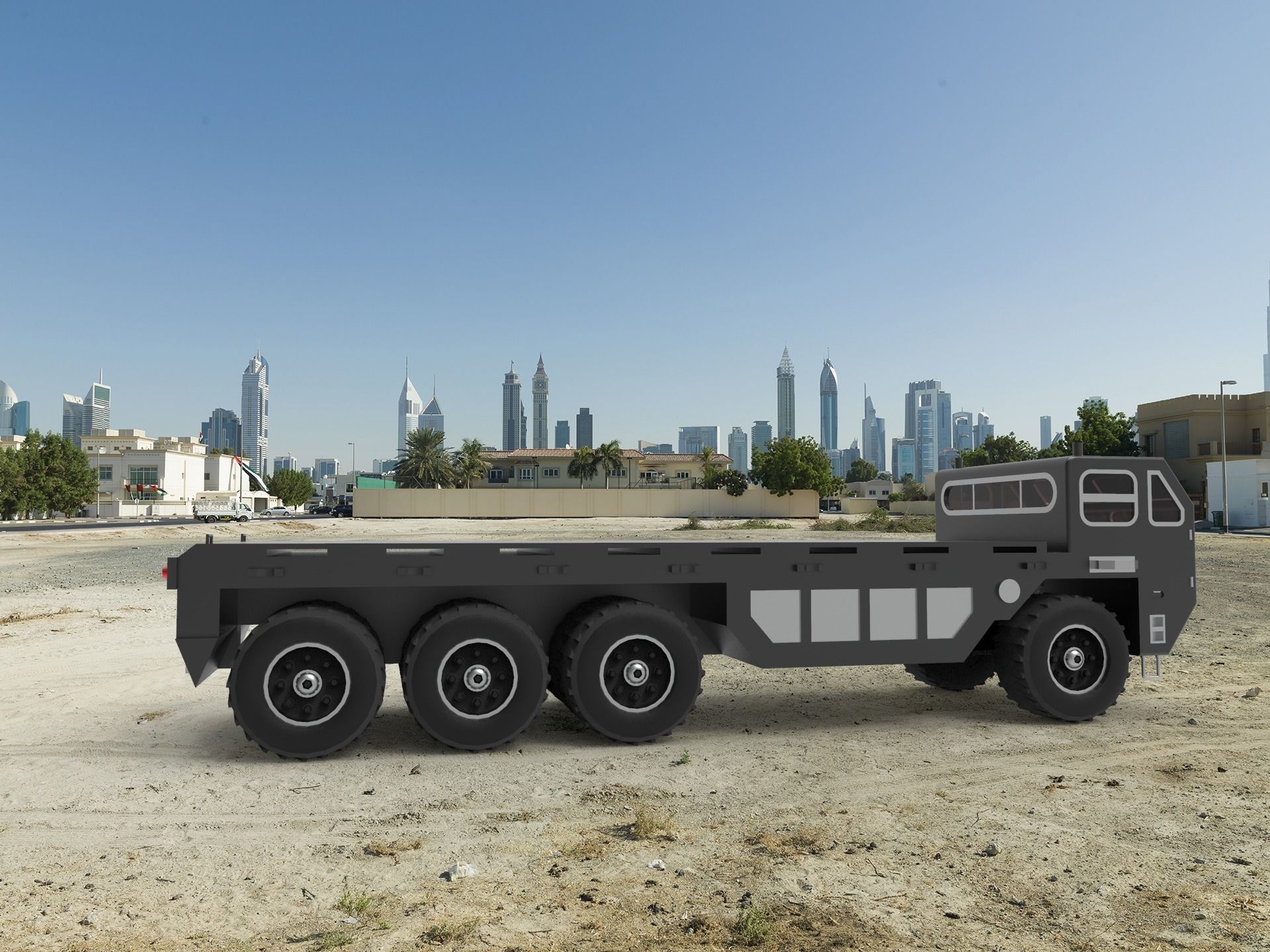 Military truck type C 3D model_3