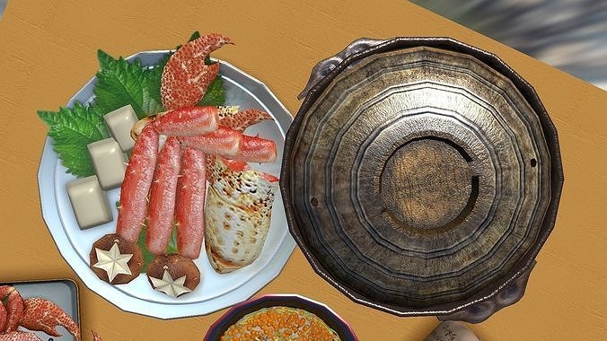 Japanese cuisine 3D model 5