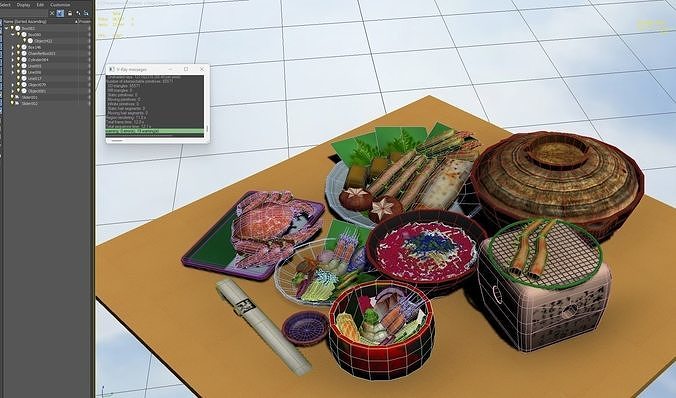 Japanese cuisine 3D model 6