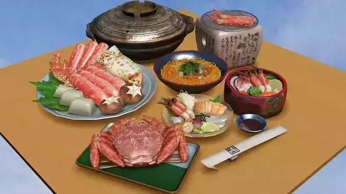Japanese cuisine 3D model