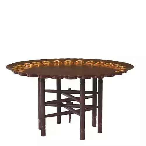 Vintage Turkish Copper Folding Tea Table PBR