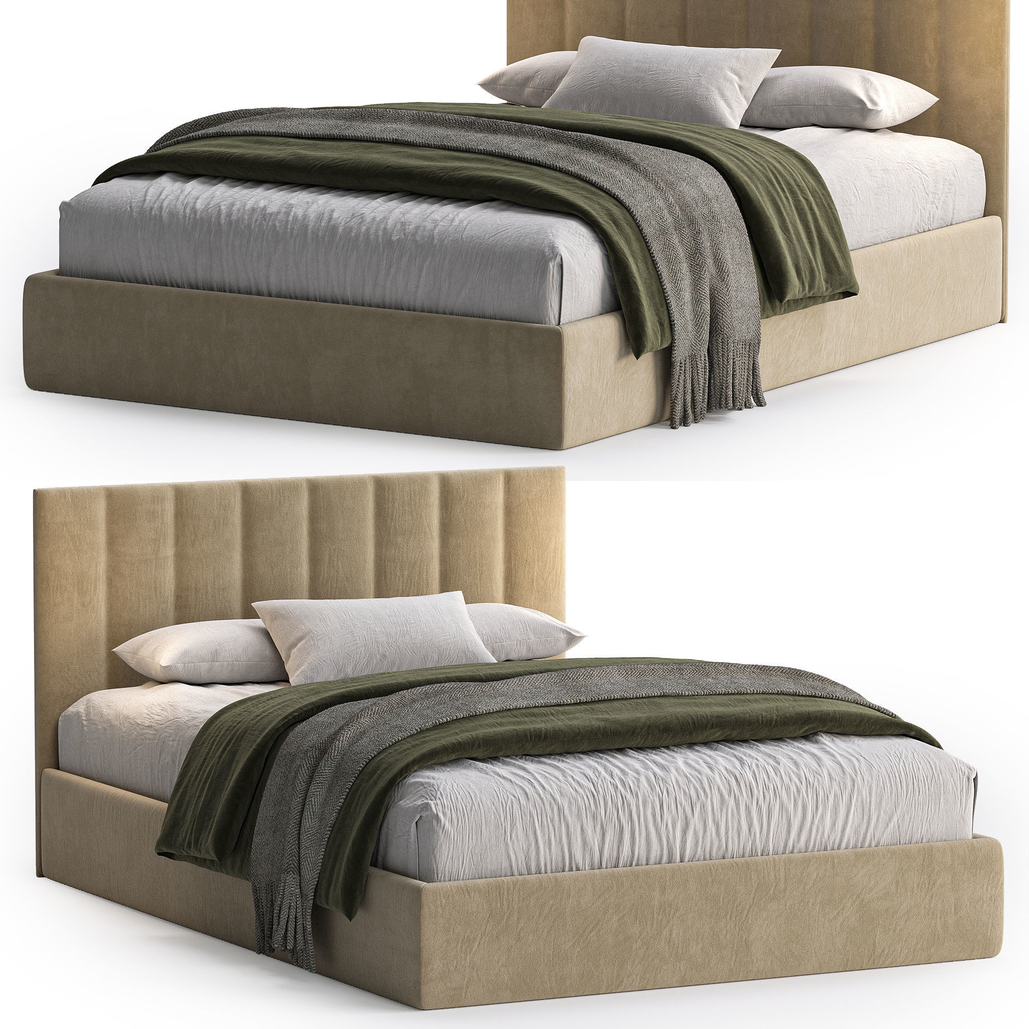 Felicity bed with lifting mechanism 3D model_5