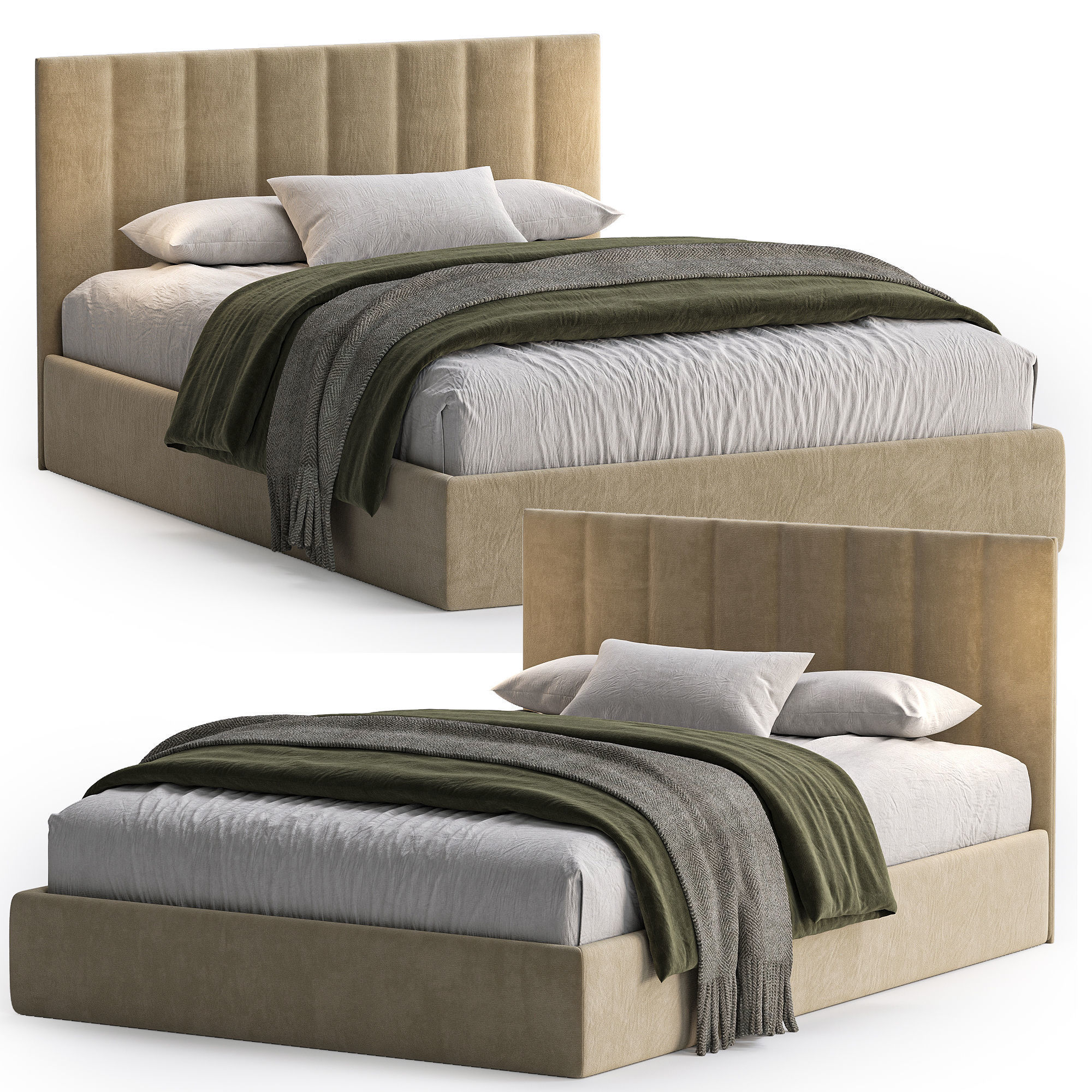 Felicity bed with lifting mechanism 3D model_6