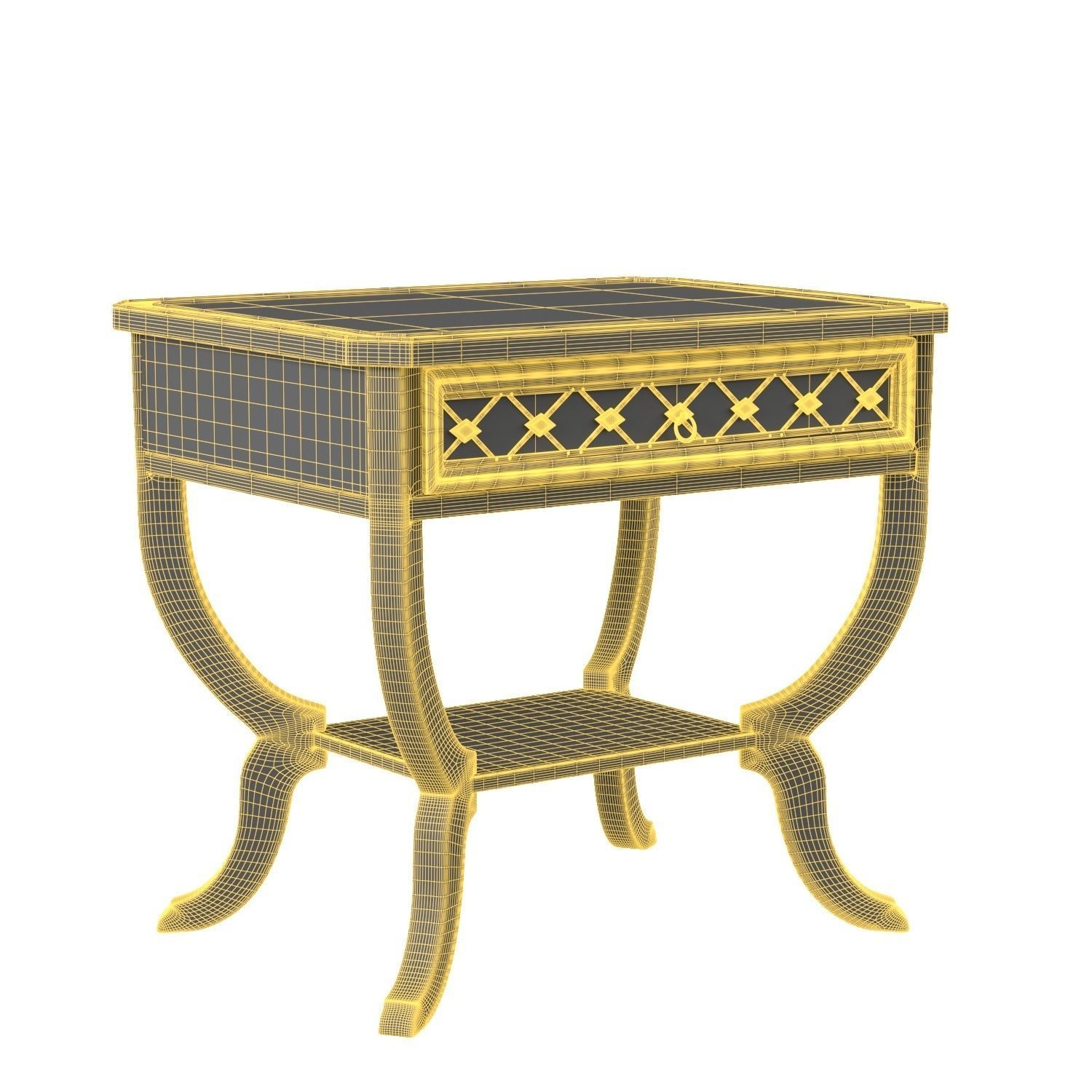 Sanctuary Bedside Table PBR 3D model_6