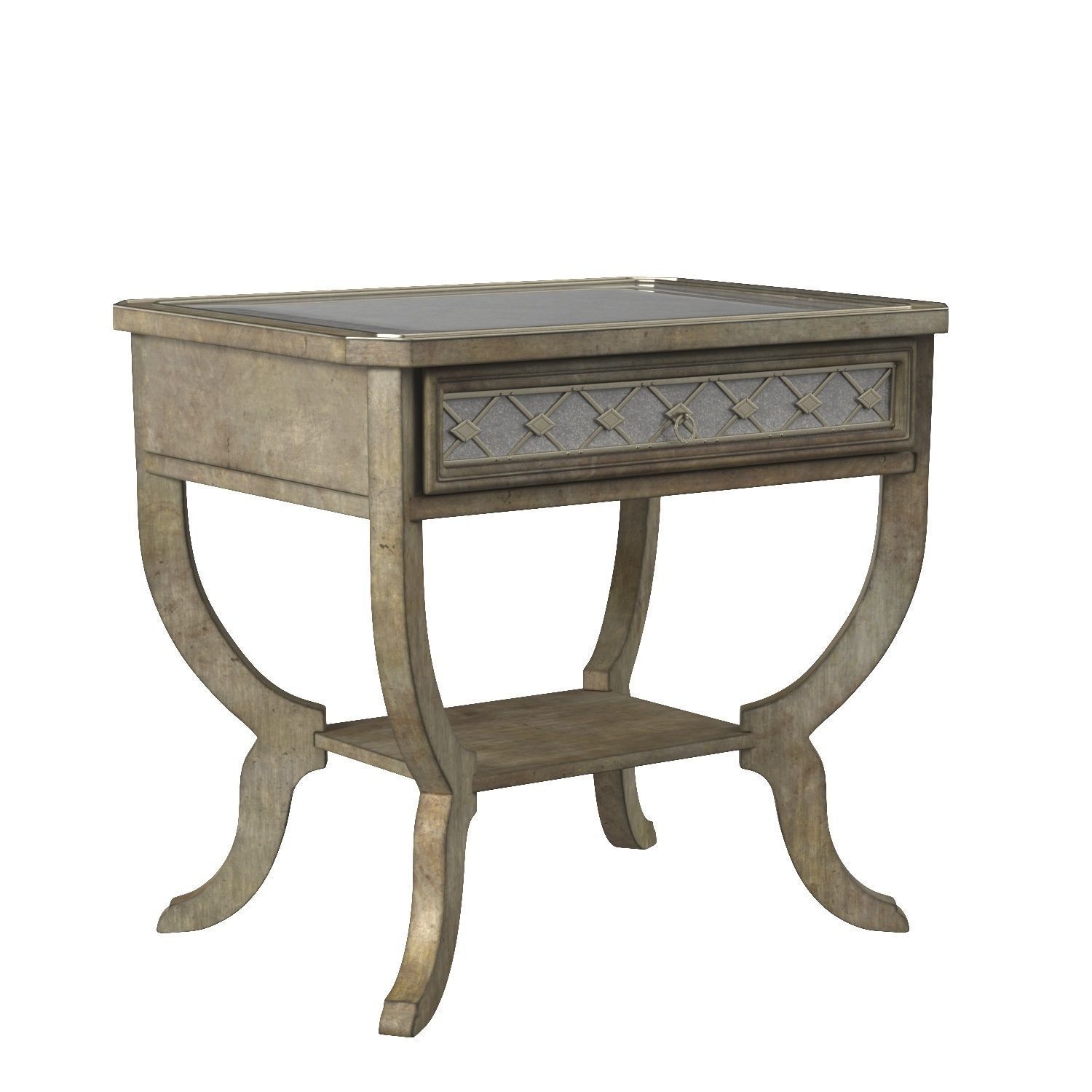 Sanctuary Bedside Table PBR 3D model_1