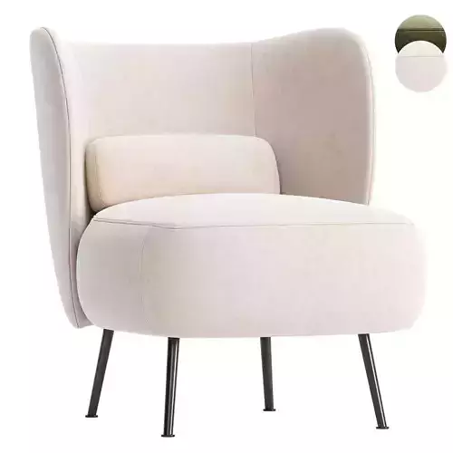 Almenia Upholstered Barrel Chair 3D model