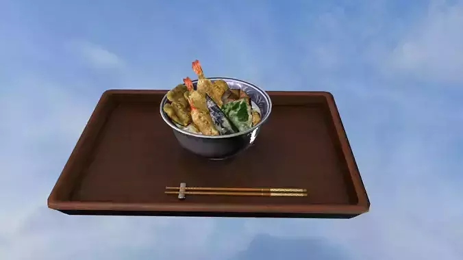 Japanese food tenpura 3D model