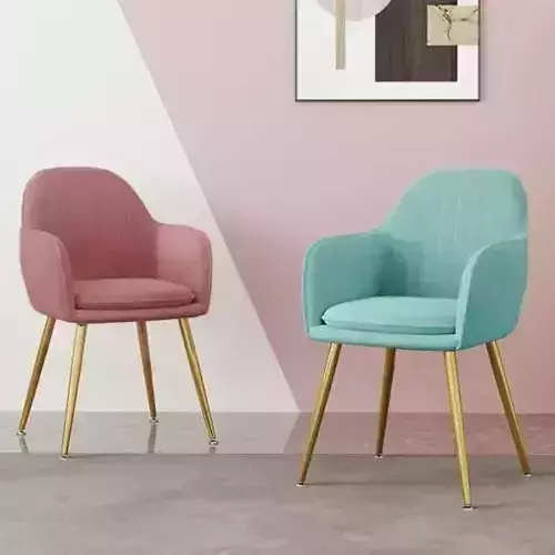 Nordic Velvet Chair Salon Multifunction Furniture HY50DC Low-poly 3D model