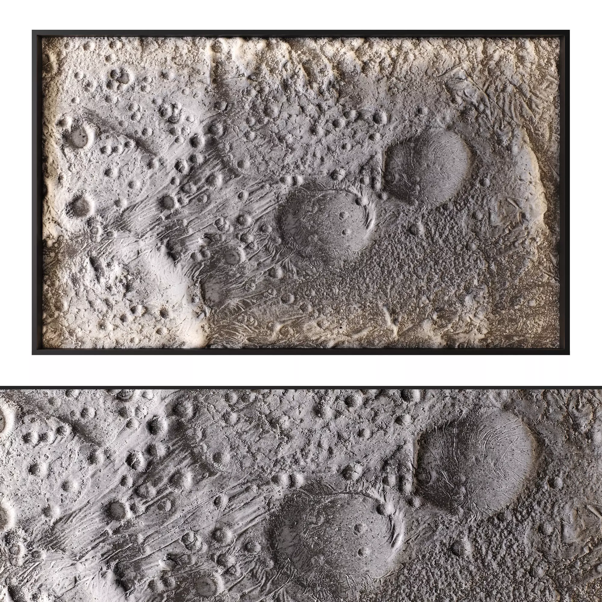 Decorative wall SURFACE OF THE MOON 3D model