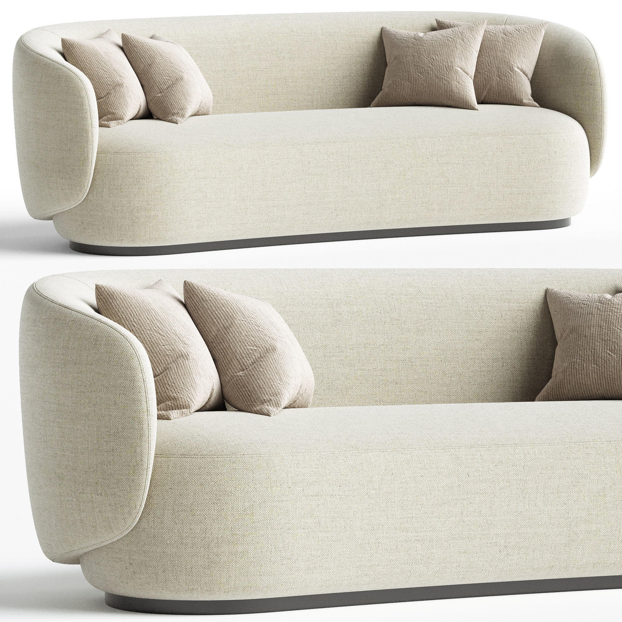 AMORE SOFA Lyssa Low-poly 3D model_1