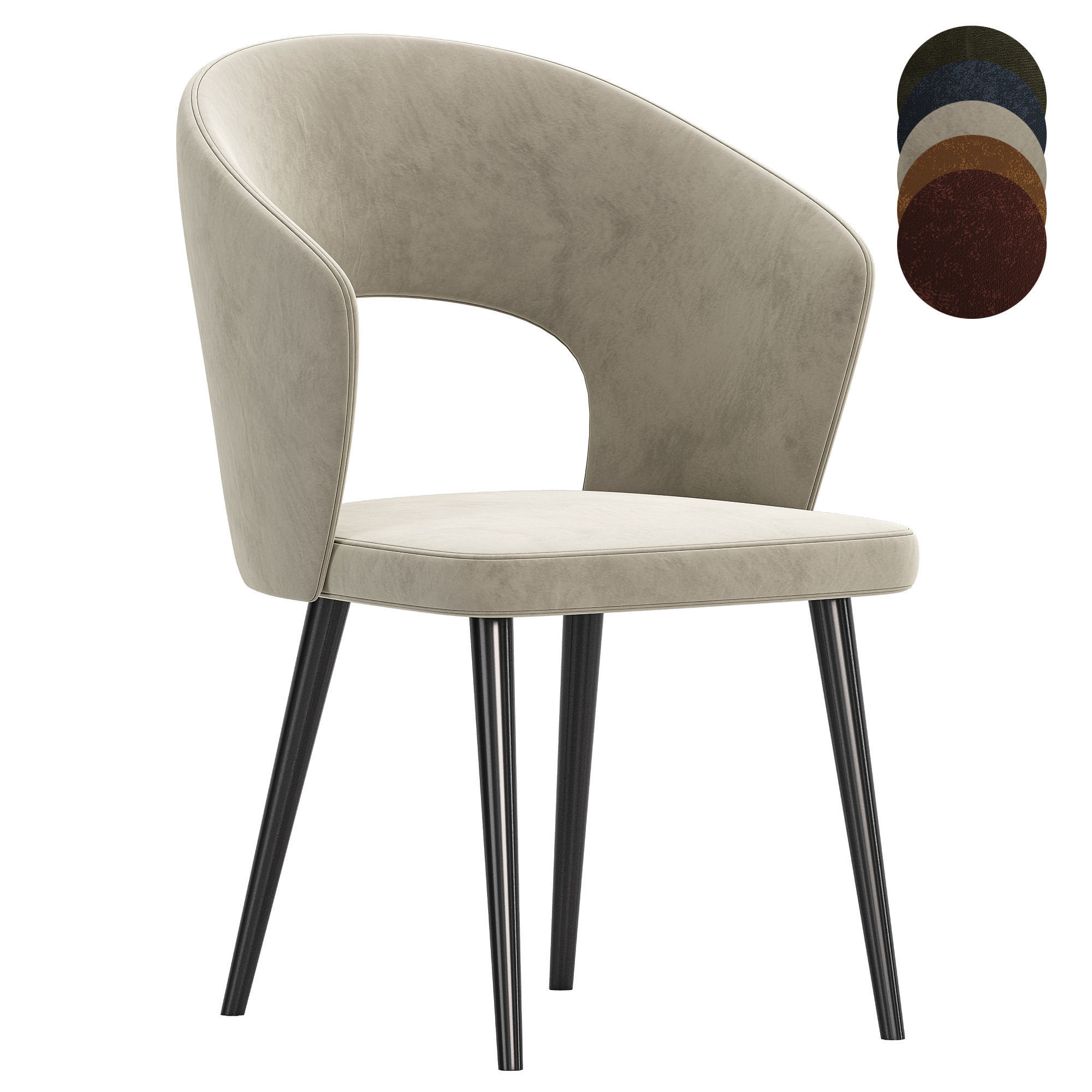 DARFORD OPEN BACK ARMCHAIR 3D model_11
