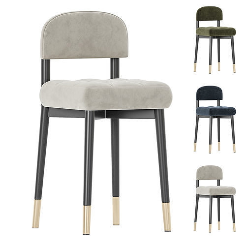 Ins Scandinavian Modern Chair 3D model 7