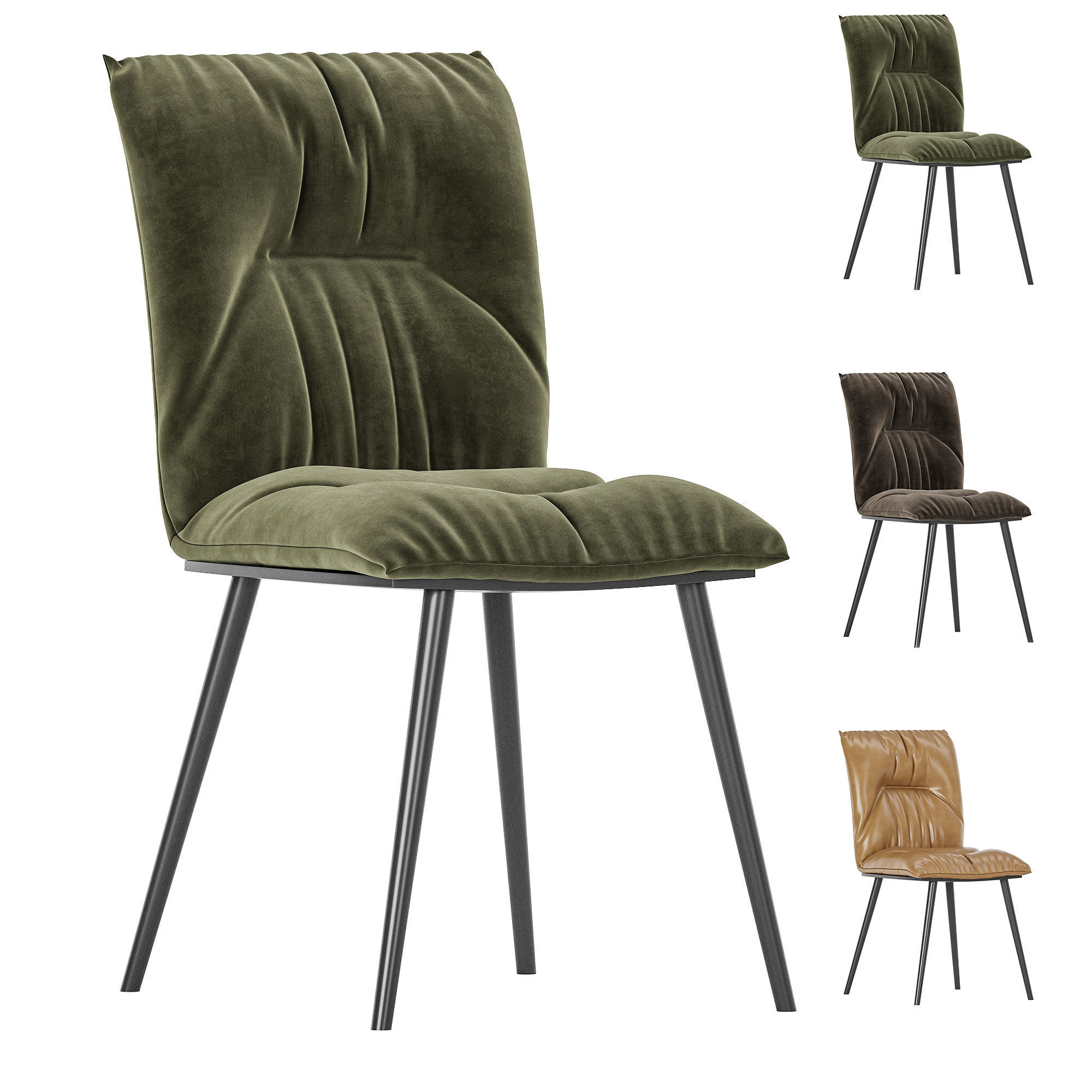 Scandinavian lamp light household chair 3D model_7