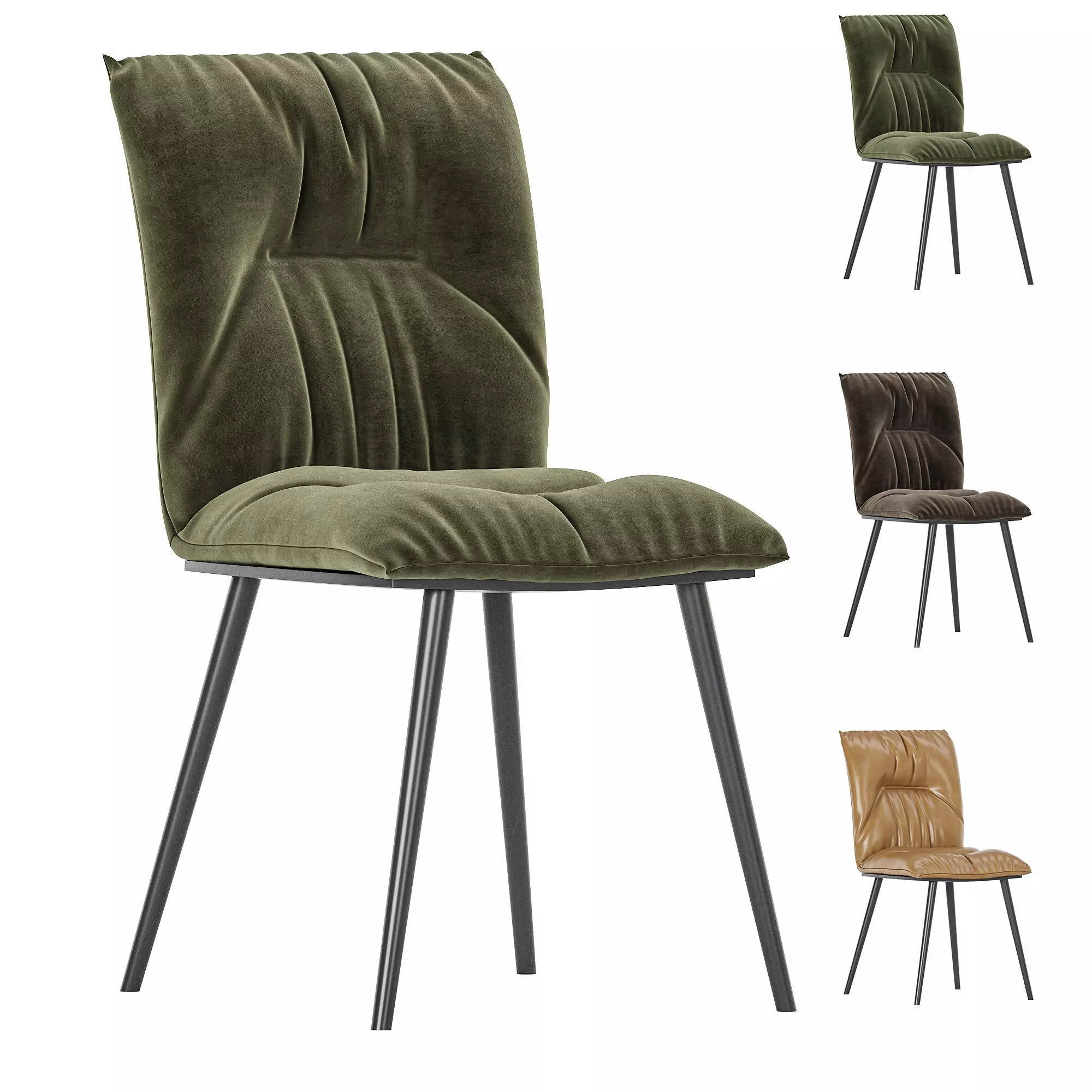 Scandinavian lamp light household chair 3D model_0