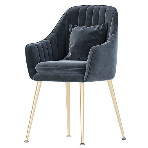 Luxurious Dining Chair 3D model 3
