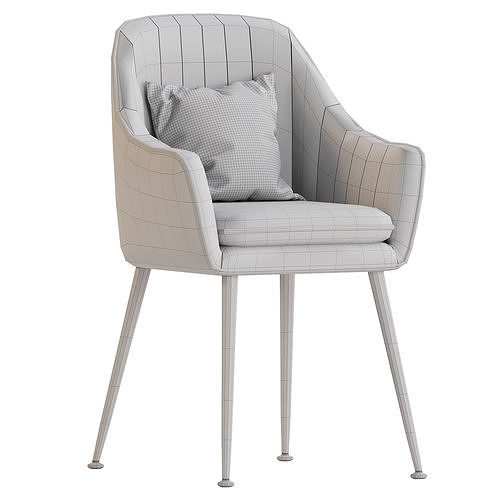 Luxurious Dining Chair 3D model 6