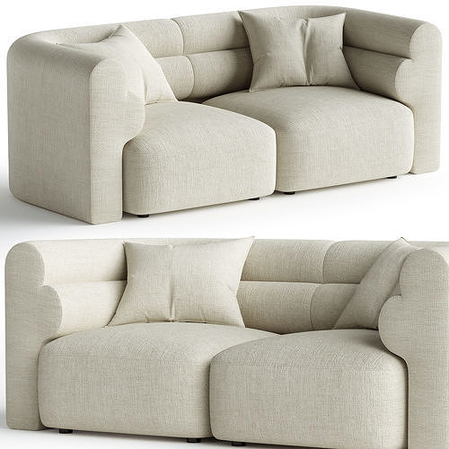 DAXTON SOFA Low-poly 3D model