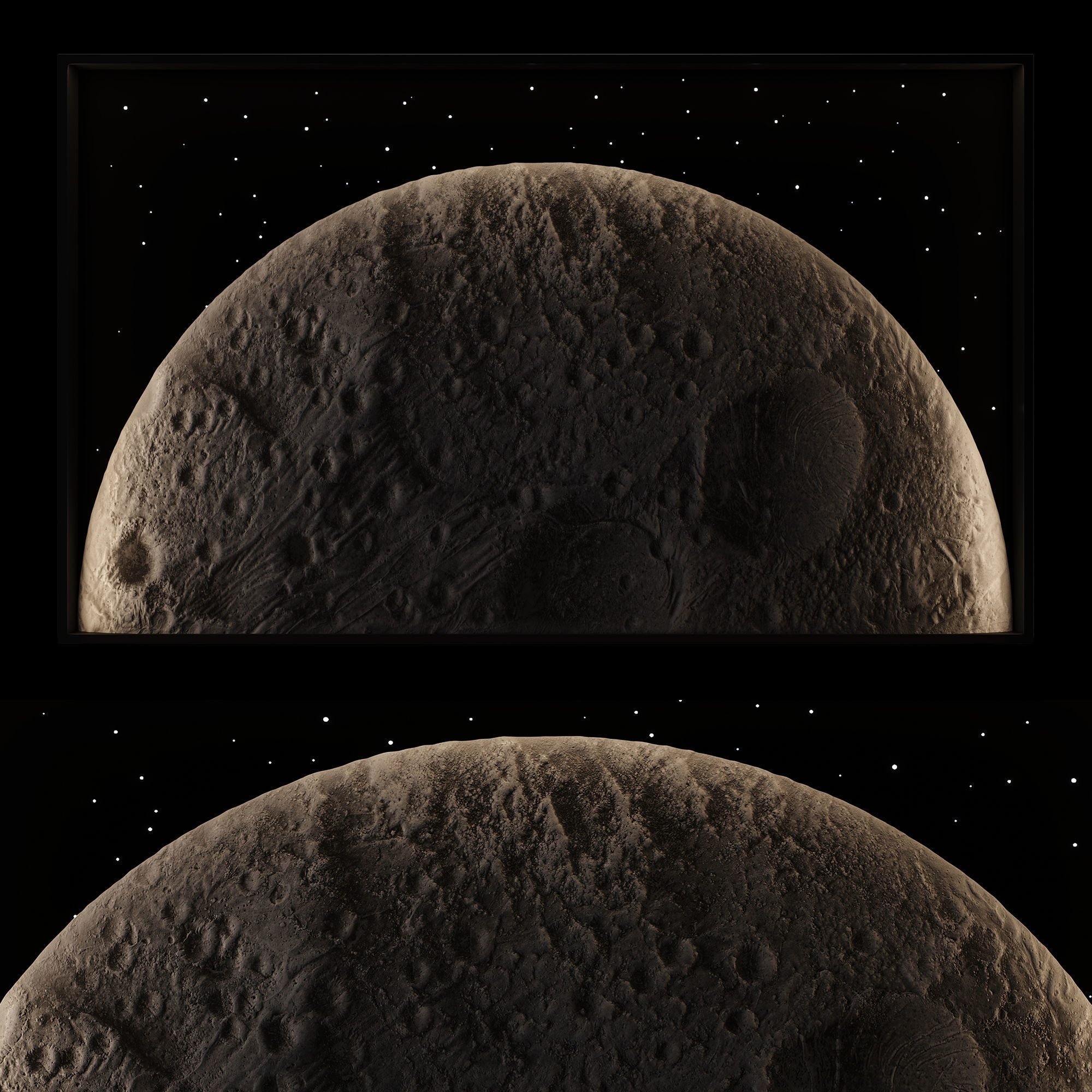 Decorative wall SURFACE OF THE MOON 2 3D model_1