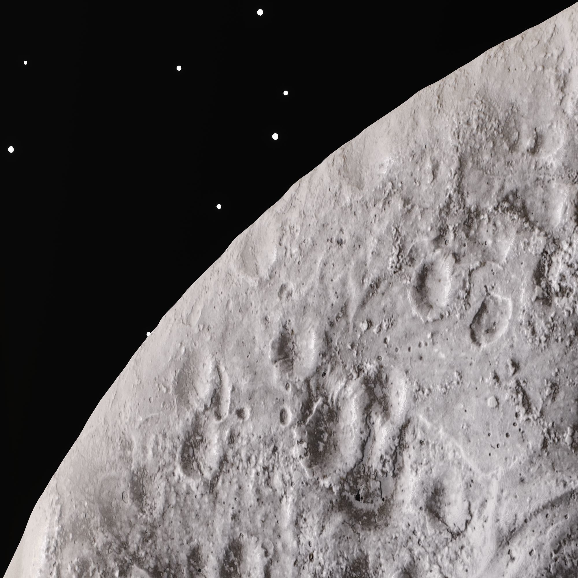 Decorative wall SURFACE OF THE MOON 2 3D model_2