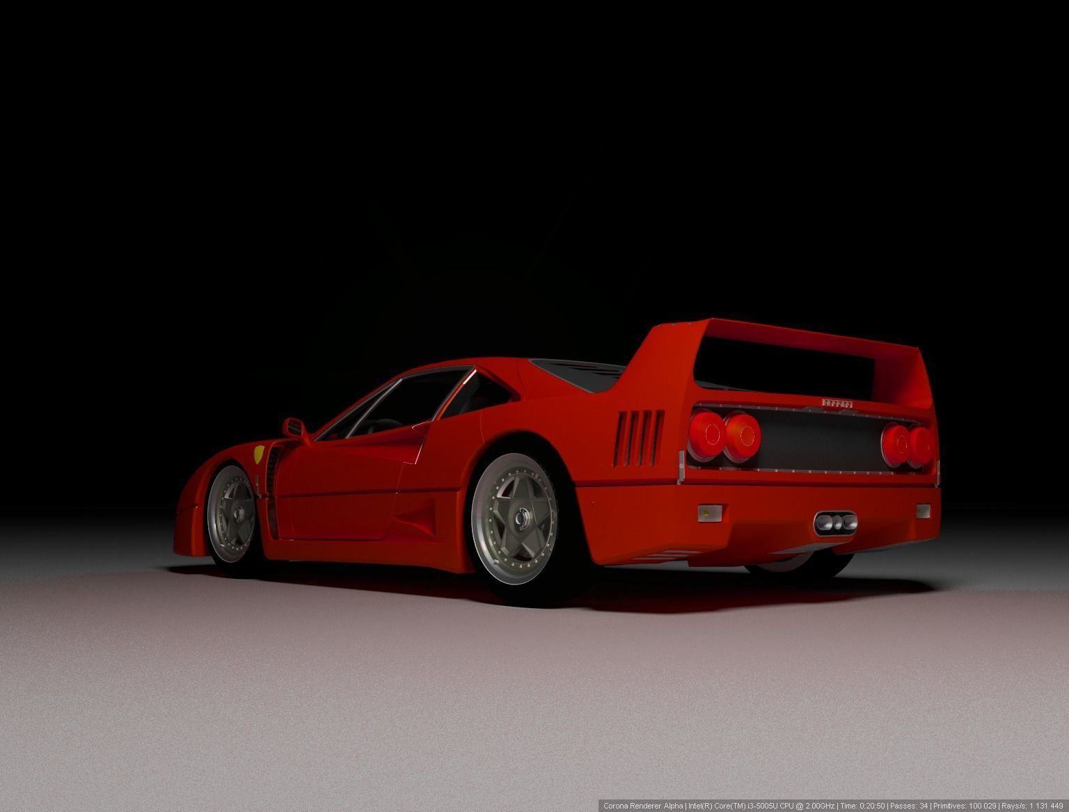 Ferrari F40 3D model_3