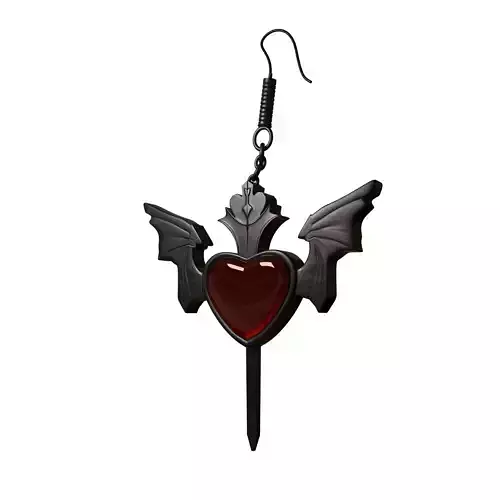 Gothic Blood Heart Earrings