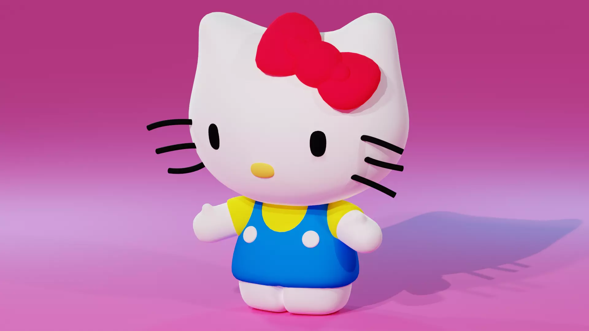 Hello Kitty Sanrio Cute Low-poly 3D model_0