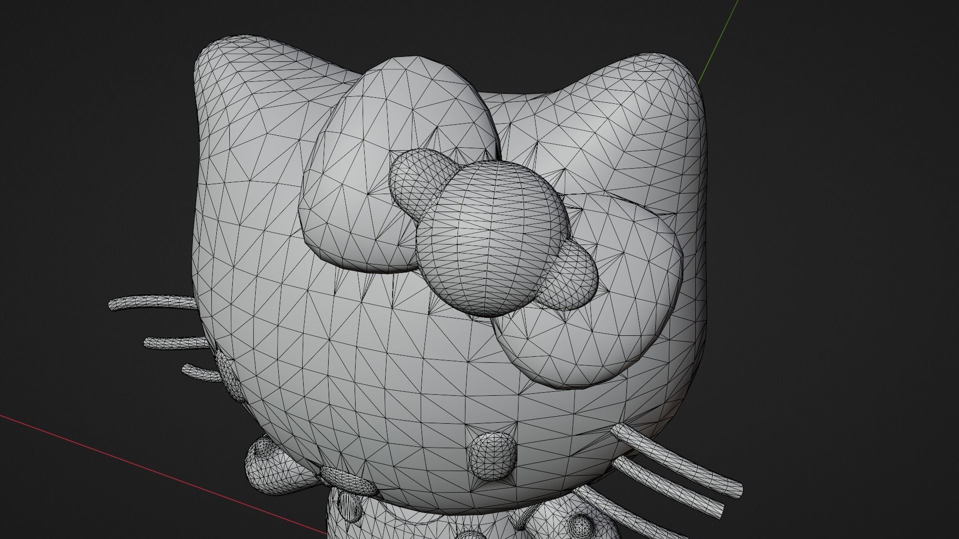 Hello Kitty Sanrio Cute Low-poly 3D model_10