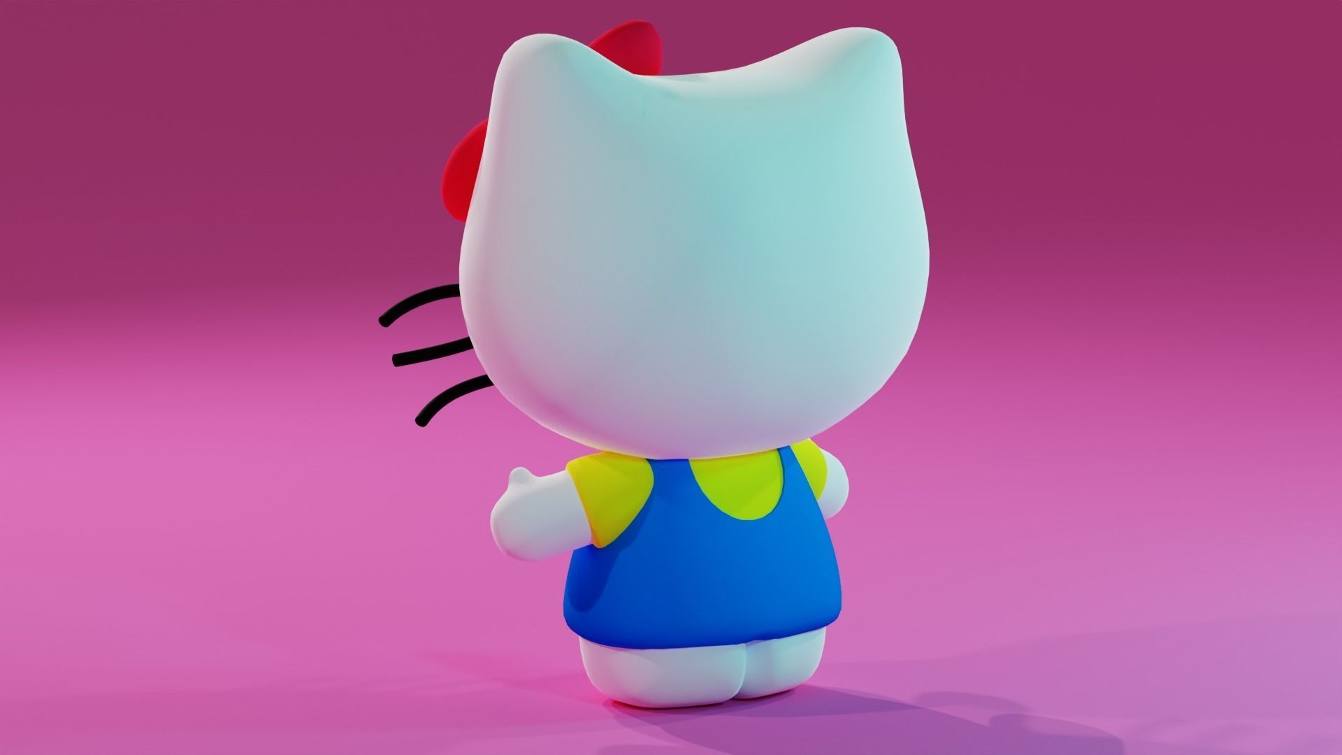 Hello Kitty Sanrio Cute Low-poly 3D model_6